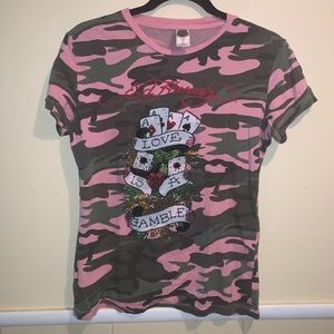 Ed hardy camouflage top